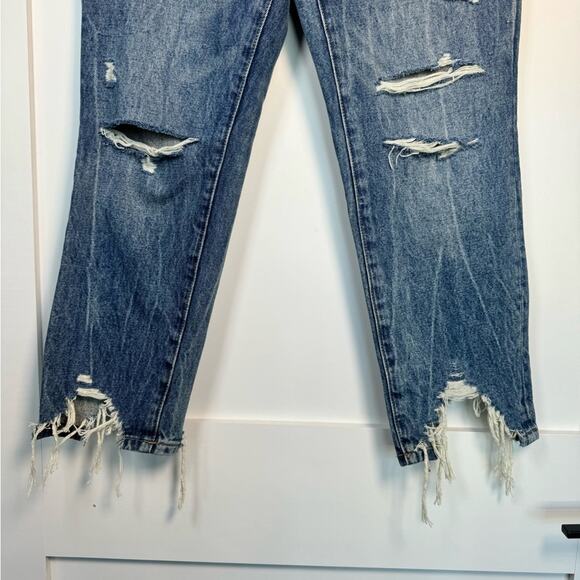 BLANK NYC The Madison Crop Distressed Jeans 100% Cotton Size 28 - Picture 2 of 12